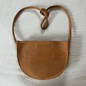 ABLE Leather Crossbody Moon Bag